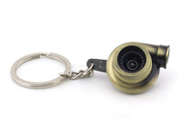 Car Turbo golden metal keyring / keychain