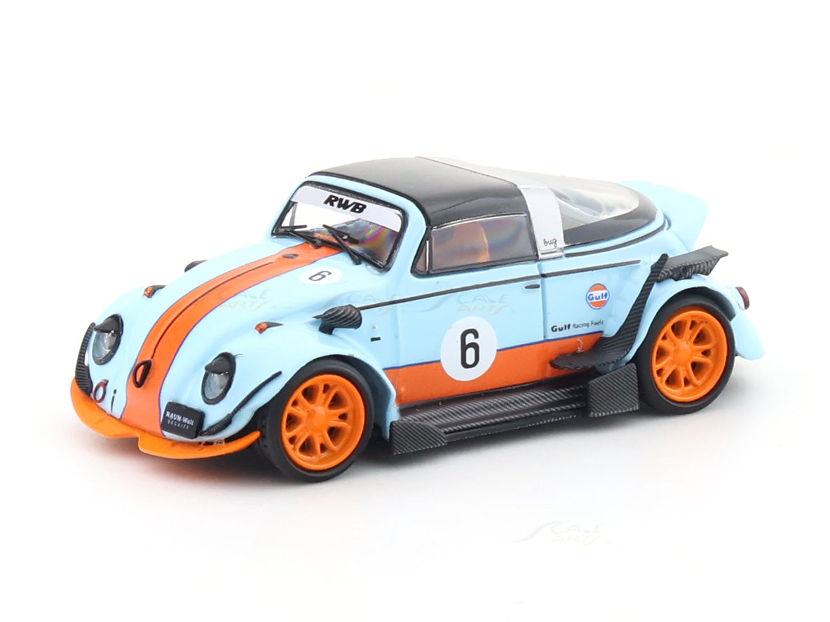 Volkswagen Beetle RWB Gulf with Figure 1:64 TimeMicro Diecast