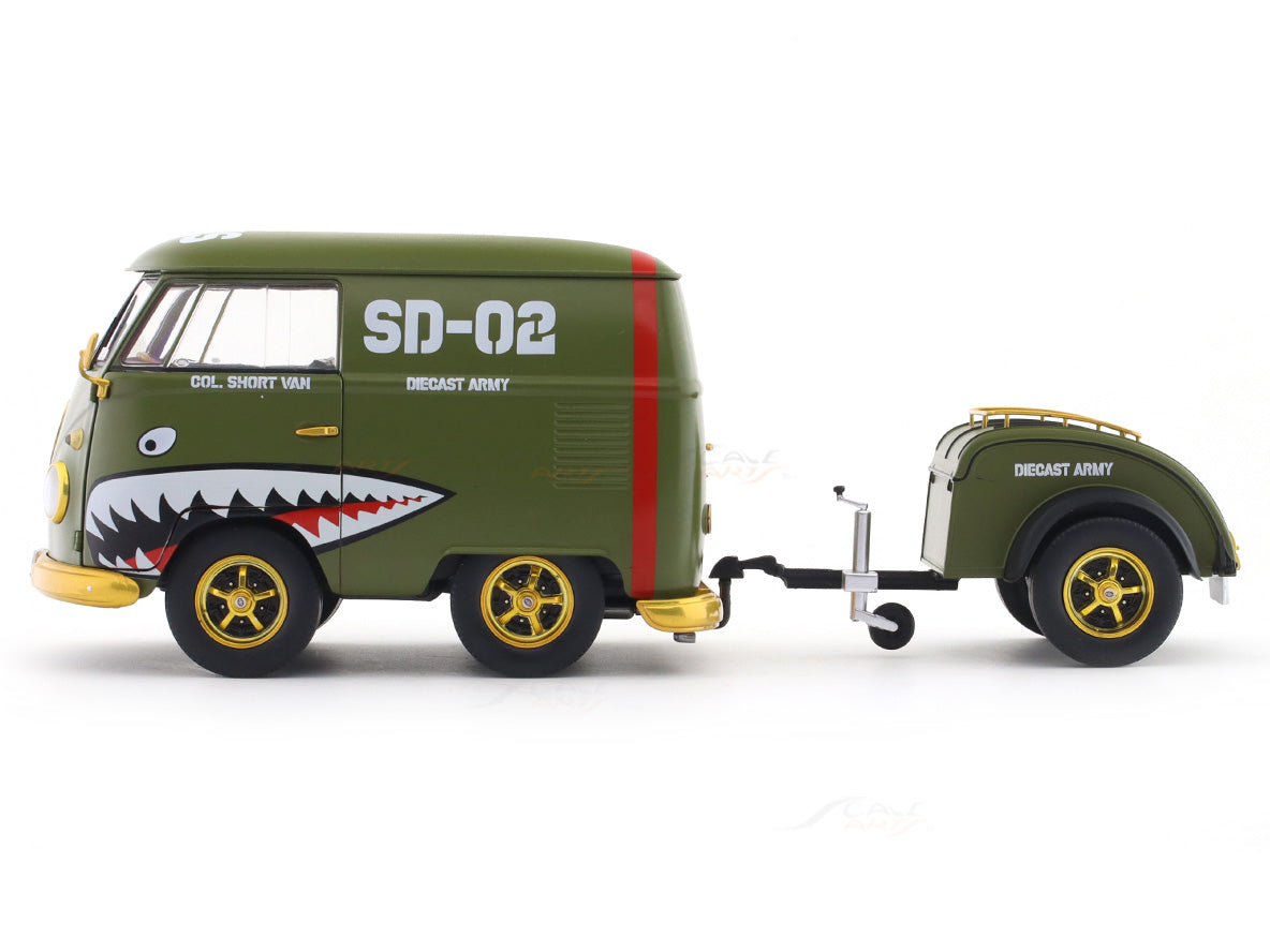 清*様 SALÃO DIECAST SD4 ブラジル コンベンション 2023 Volkswagen Kool Kombi Army Fighter 1:18 Solido licensed diecast