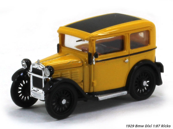 1929 Bmw Dixi yellow 1:87 Ricko HO Scale Model car