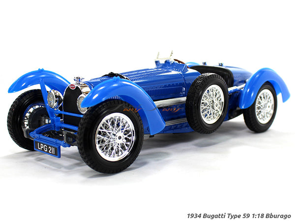 1934 Bugatti Type 59 1:18 Bburago diecast Scale Model car