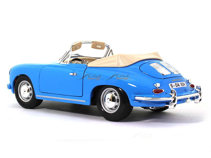 1961 Porsche 356 B Cabriolet blue 1:18 Bburago licensed diecast