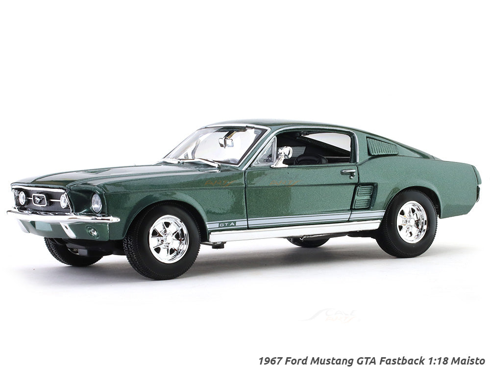 1967 Ford Mustang GTA Fastback green 1:18 Maisto diecast scale