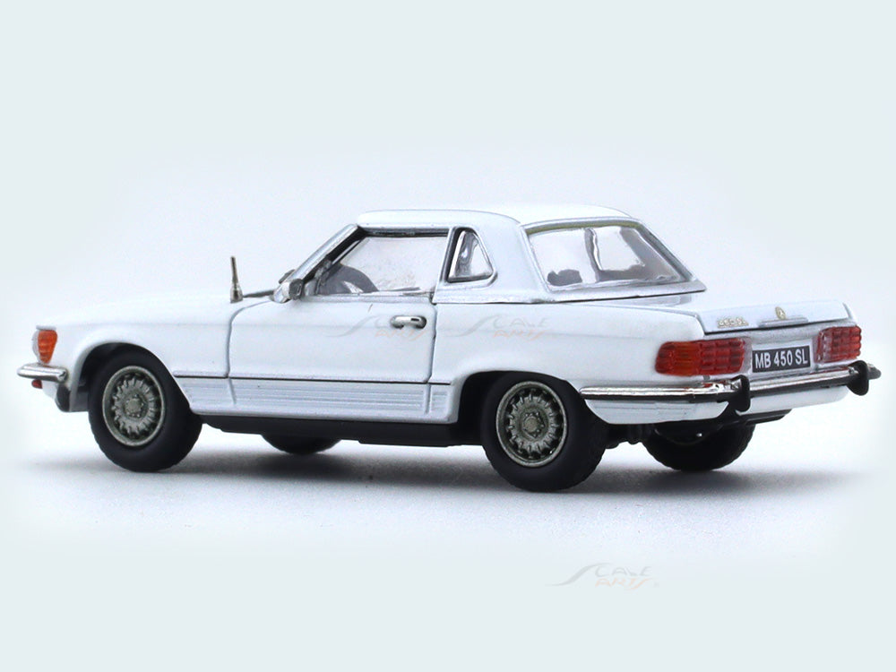1973 Mercedes Benz 450SL Roadster White 1 64 GFCC Diecast Scale Model 1973-mercedes-benz-450sl-roadster-white-1-64-gfcc-diecast-scale-model