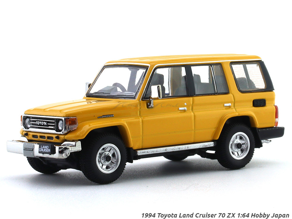 1994 Toyota Land Cruiser 70 ZX yellow 1:64 Hobby Japan diecast