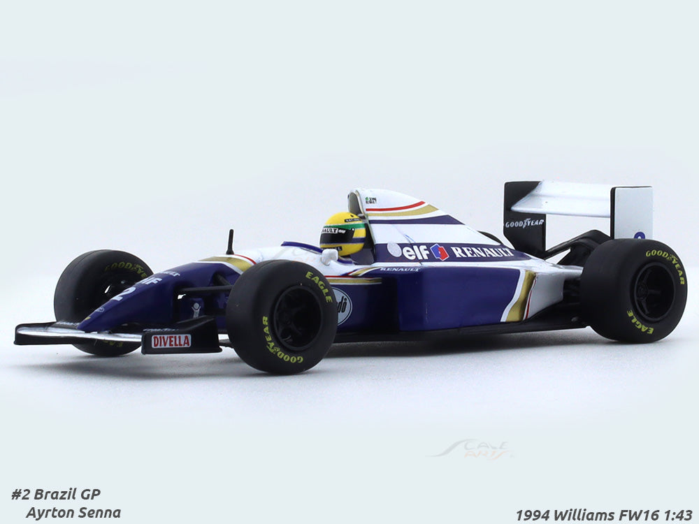 ミニカー Ayrton Senna Williams Renault FW16 1994 1994 Williams FW16 Ayrton Senna 1:43 scale model car collectible