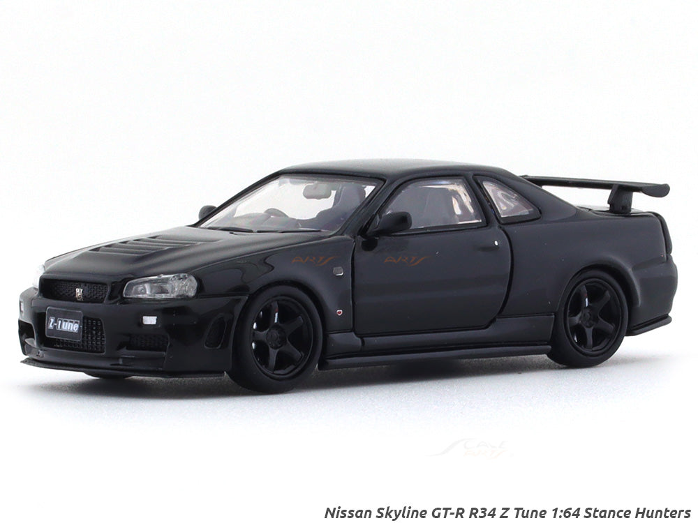 Nissan Skyline GT-R R34 Z Tune black 1:64 Stance Hunters diecast