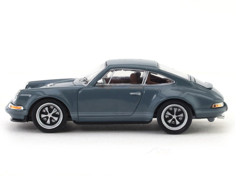 Porsche 964 Singer grey 1:64 Pop Race diecast scale miniature car