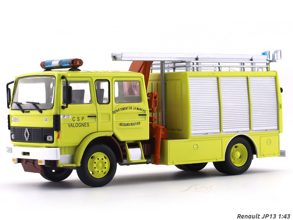 Miniature Ixo 1/43 - Camion De Pompiers Camiva Renault JP13 Grue Hydraulique (Occasion, Sans Boîte)