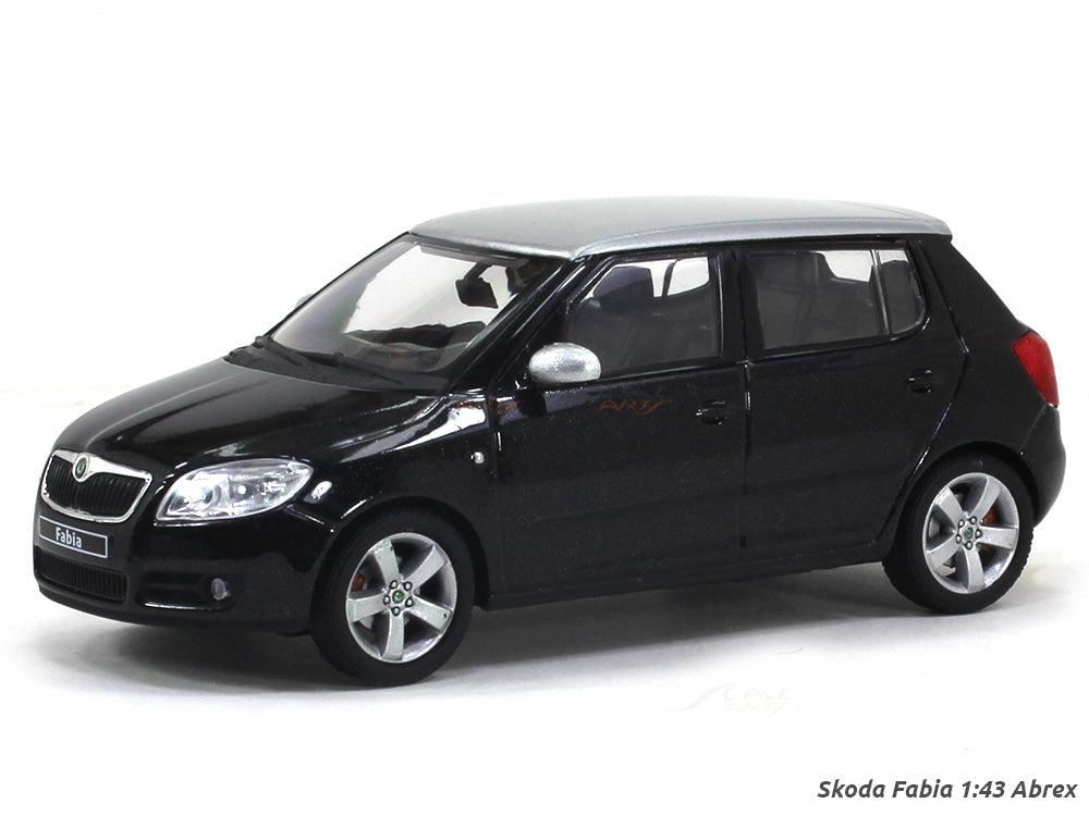Skoda Fabia black 1:43 Abrex diecast Scale Model car | Scale Arts