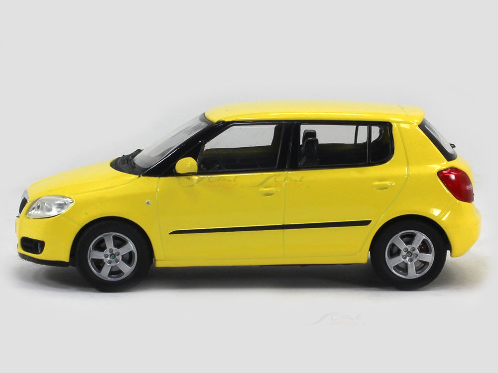 Skoda Fabia yellow 1:43 Abrex diecast Scale Model car | Scale Arts