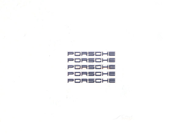 Porsche letter chrome 1:18 Scale Arts In.