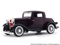 1932 Ford 3-Window Coupe plum 1:18 Road Signature diecast Scale Model pickup car