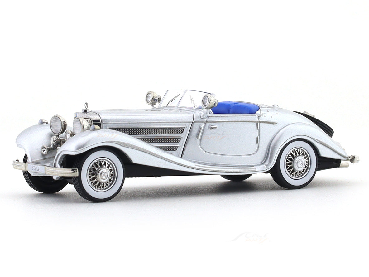 1936 Mercedes-Benz 500K silver 1:64 Liberty 64 diecast scale model