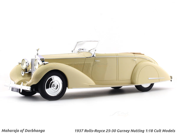 1937 Rolls-Royce 25-30 Gurney Nutting Maharaja Darbhanga Ivory 1:18 Cult Models resin Scale Model car