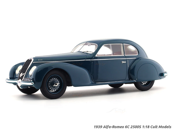 1939 Alfa-Romeo 6C 2500S blue 1:18 Cult Models resin Scale Model car