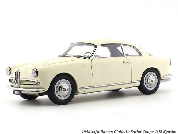 1954 Alfa-Romeo Giulietta Sprint Coupe Beige 1:18 Kyosho diecast scale model miniature