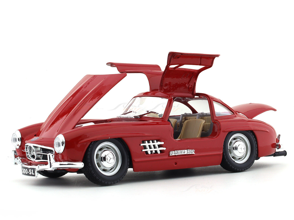 1954 Mercedes-Benz 300 SL Red 1:24 Bburago licensed diecast Scale