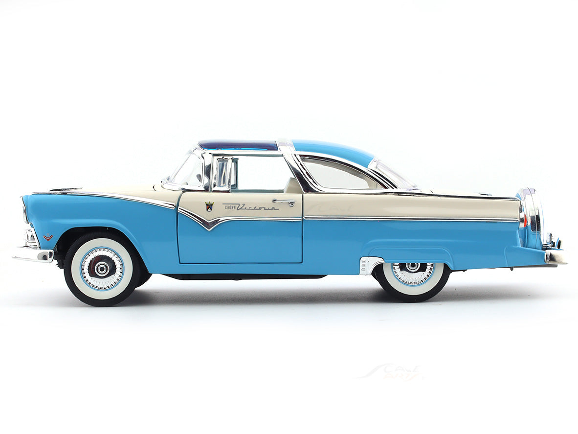 Ford Fairlane Crown Victoria bleu / bleu 1955- 036A - GIM 1/43 - miniature américaine