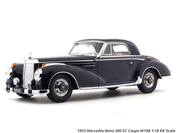 1955 Mercedes-Benz 300 SC Coupe W188 Dark Blue 1:18 KK Scale diecast scale model car collectible