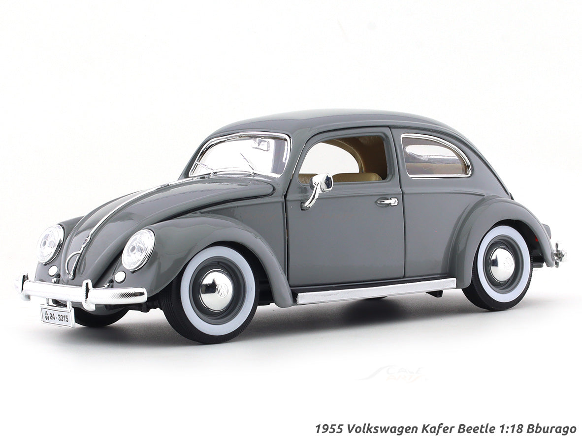 1955 Volkswagen Kafer Beetle grey 1:18 Bburago diecast Scale Model car