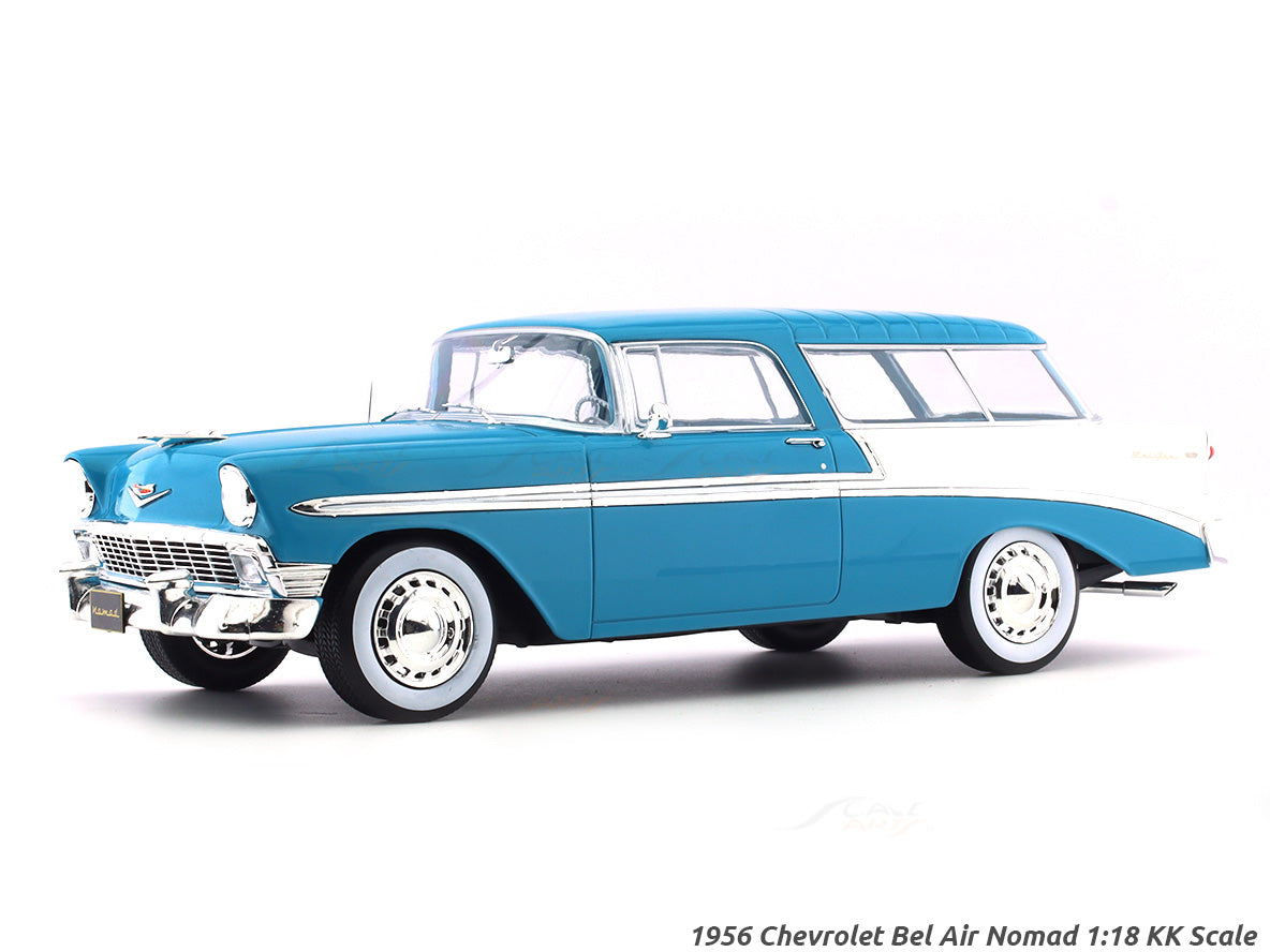 1956 Chevrolet Bel Air Nomad Blue 1:18 KK Scale diecast scale model car  collectible