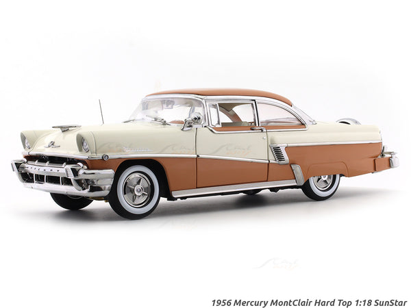 1956 Mercury MontClair Hard Top Glamour Tan Classic White 1:18 SunStar diecast scale model car collectible