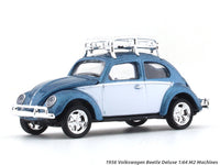 1956 Volkswagen Beetle Deluxe blue 1:64 M2 Machines diecast scale car collectible