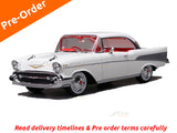 Pre Order : 1957 Chevrolet Bel Air coupe White 1:18 Maisto Licensed Diecast Scale Model car Collectible