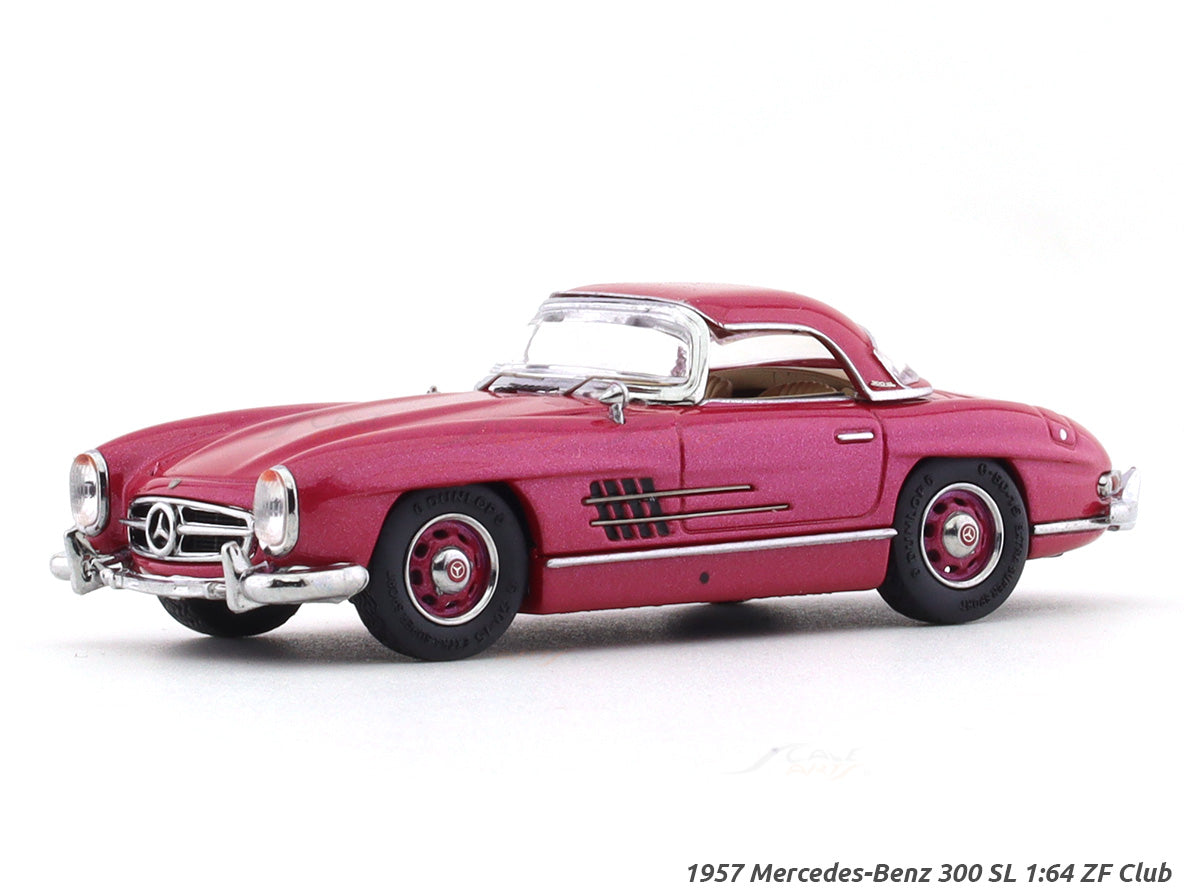 1957 Mercedes-Benz 300 SL plum 1:64 ZF Club diecast scale model