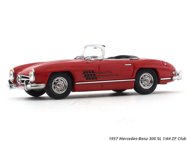 1957 Mercedes-Benz 300 SL W198 red hardtop 1:64 ZF Club diecast scale model car collectible