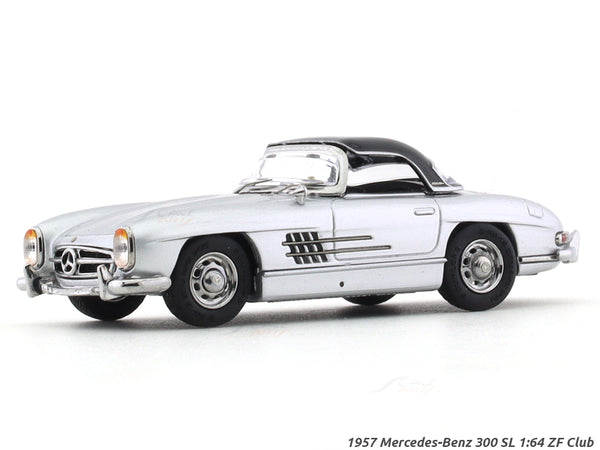 1957 Mercedes-Benz 300 SL W198 silver 1:64 ZF Club diecast scale model car collectible