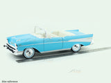 1957 Chevrolet Bel Air Convertible Blue 1:18 Maisto Licensed Diecast Scale Model Car Collectible | Classic American Car | Buy in India