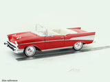 1957 Chevrolet Bel Air Convertible Red 1:18 Maisto Licensed Diecast Scale Model Car Collectible | Classic American Car | Buy in India