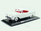 1957 Chevrolet Bel Air Coupe White 1:18 Maisto Licensed Diecast Scale Model Car Collectible | Classic American 1950s Icon | Buy in India