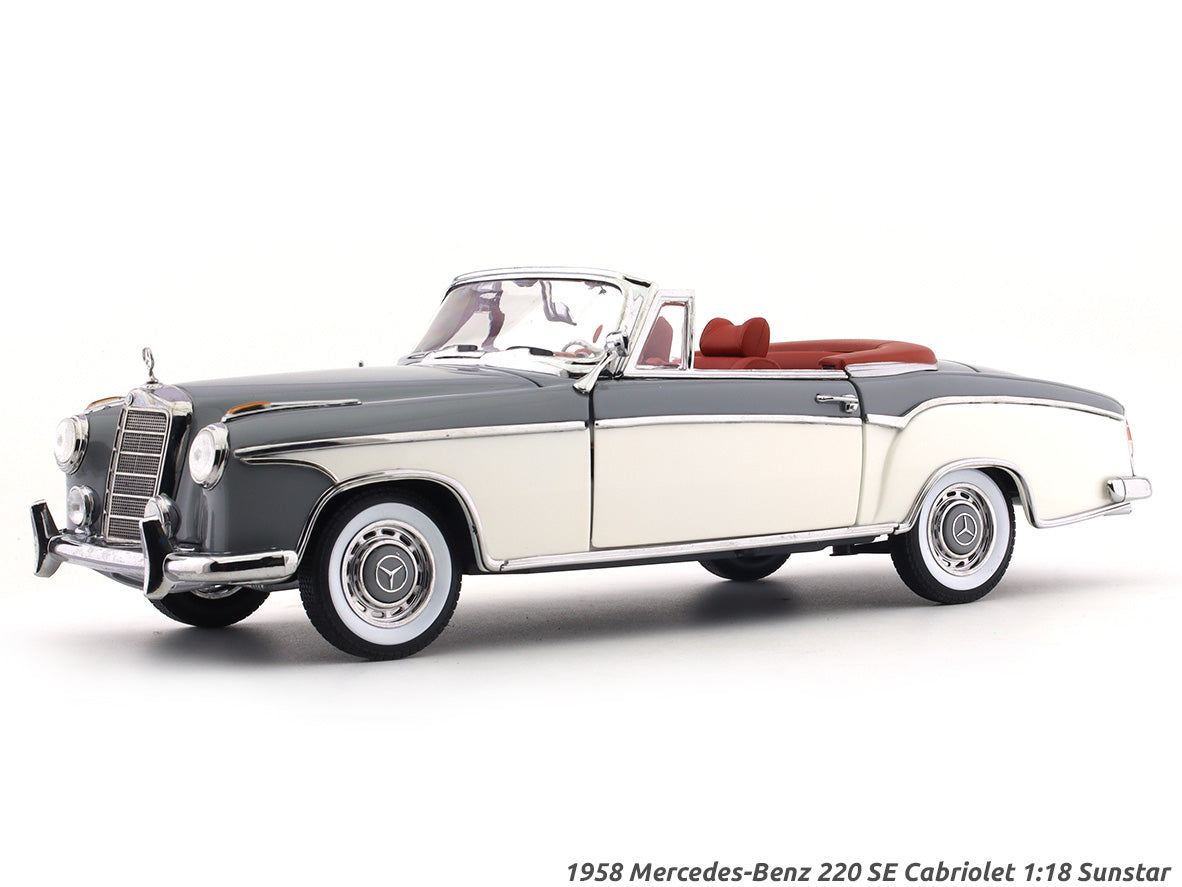 1958 Mercedes-Benz 220 SE Cabriolet 1:18 SunStar diecast scale 