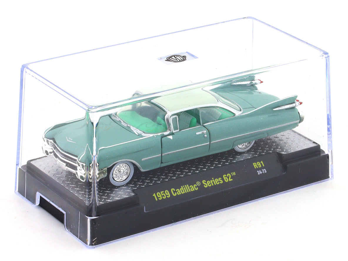 1959 Cadillac Series 62 green 1:64 M2 Machines licensed diecast