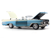 1959 Oldsmobile 98 Open Convertible Aqua Mist Polaris White 1:18 SunStar diecast scale model car collectible