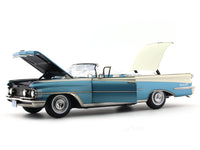 1959 Oldsmobile 98 Open Convertible Aqua Mist Polaris White 1:18 SunStar diecast scale model car collectible