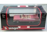 1959 Cadillac Eldorado Biarritz pink 1:72 Bburago Licensed Diecast Scale Model Car Collectible