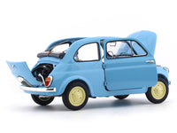 1960 Fiat 500D Cabriolet Open Top Blue 1:18 Kyosho diecast scale model car collectible