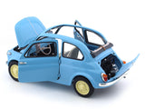 1960 Fiat 500D Cabriolet Open Top Blue 1:18 Kyosho diecast scale model car collectible