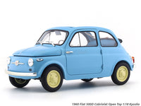 1960 Fiat 500D Cabriolet Open Top Blue 1:18 Kyosho diecast scale model car collectible