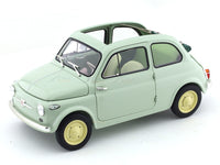 1960 Fiat 500D Cabriolet Open Top Green 1:18 Kyosho diecast scale model car collectible