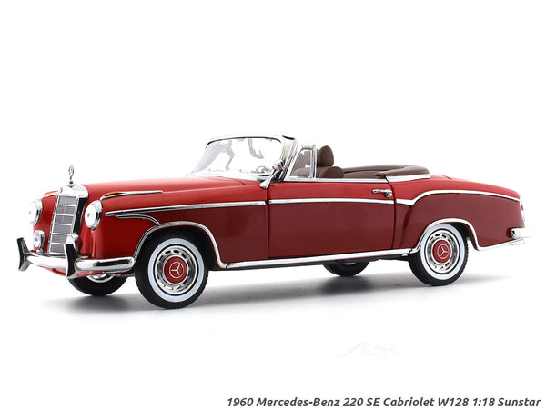 1960 Mercedes-Benz 220 SE Cabriolet W128 red 1:18 Sunstar diecast Scale Model collectible