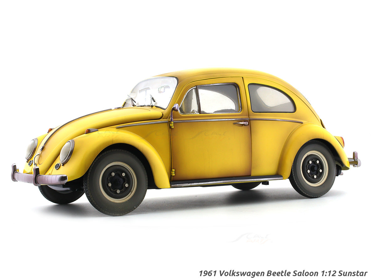 1961 Volkswagen Beetle Saloon Yellow bee 1 :12 Sunstar diecast