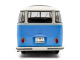 1962 Volkswagen T1 Samba Blue/White 1:18 Solido Licensed Diecast Scale Model Car Collectible