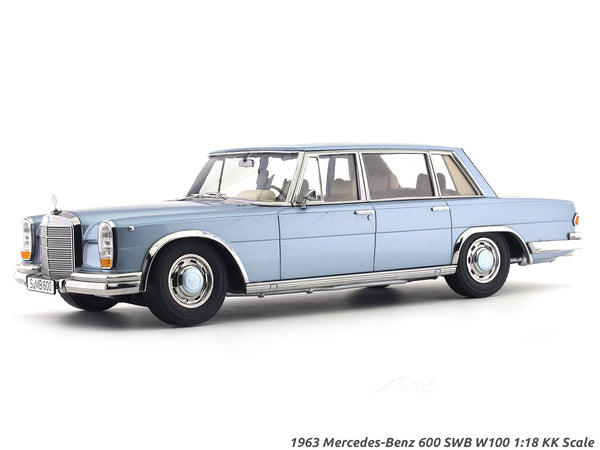 1963 Mercedes-Benz 600 SWB W100 blue 1:18 KK Scale diecast scale model car collectible