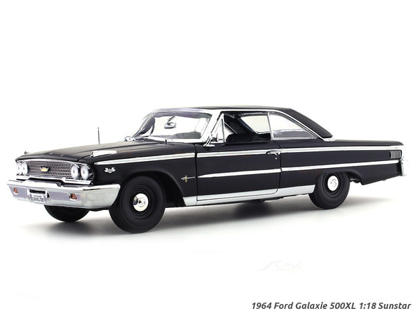 1964 Ford Galaxie 500XL matte black 1:18 SunStar diecast scale model car collectible