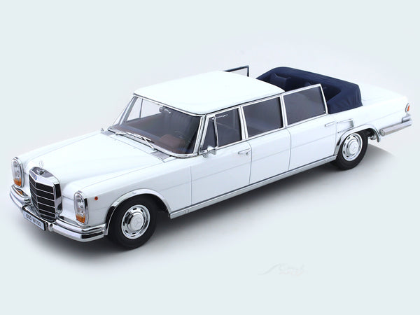 1964 Mercedes-Benz 600 LWB W100 Landaulet White 1:18 KK Scale 